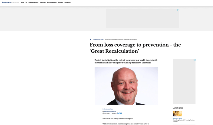 Insurance Business: From loss coverage to prevention - the ‘Great Recalculation’