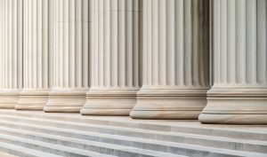 white columns on government building