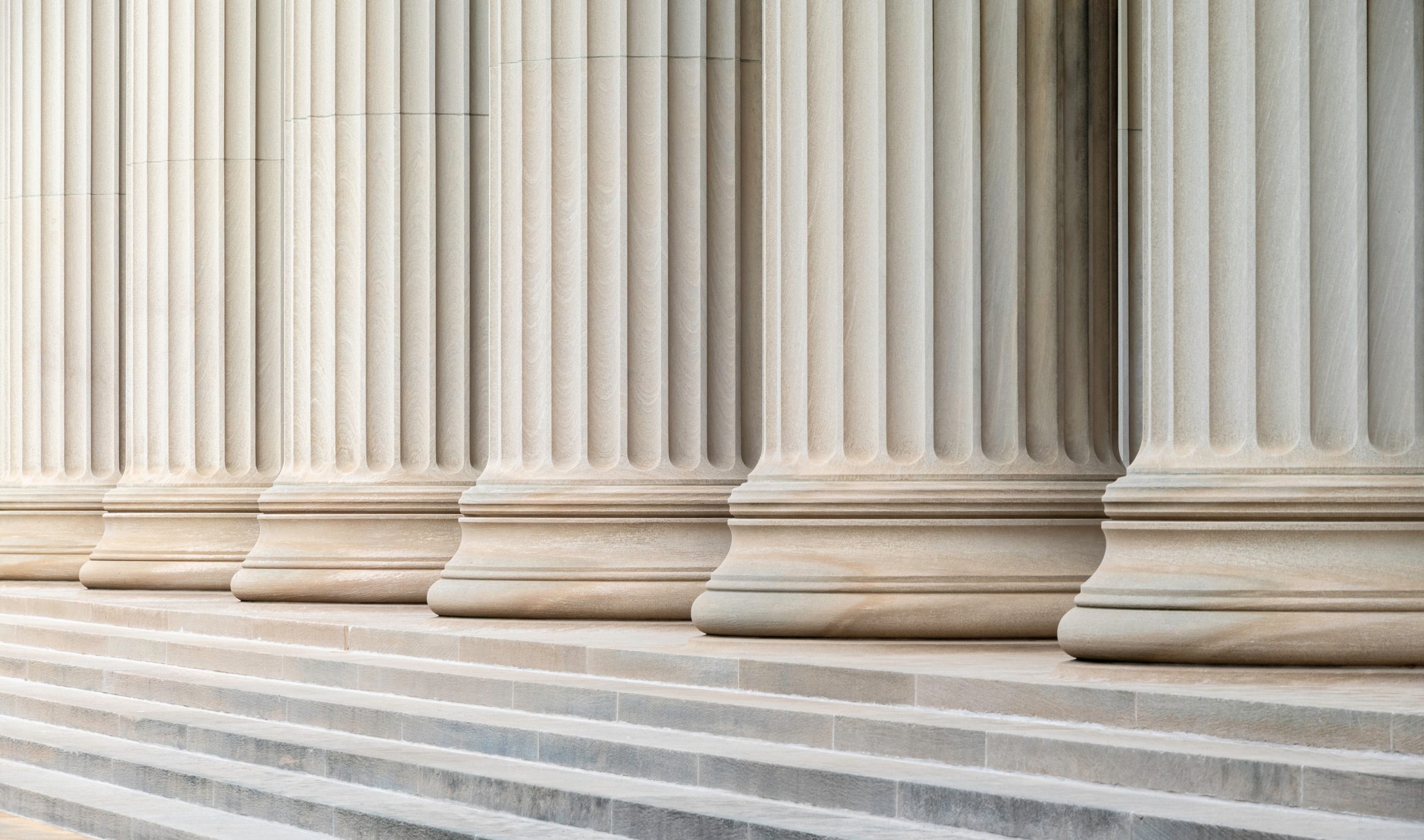 white columns on government building