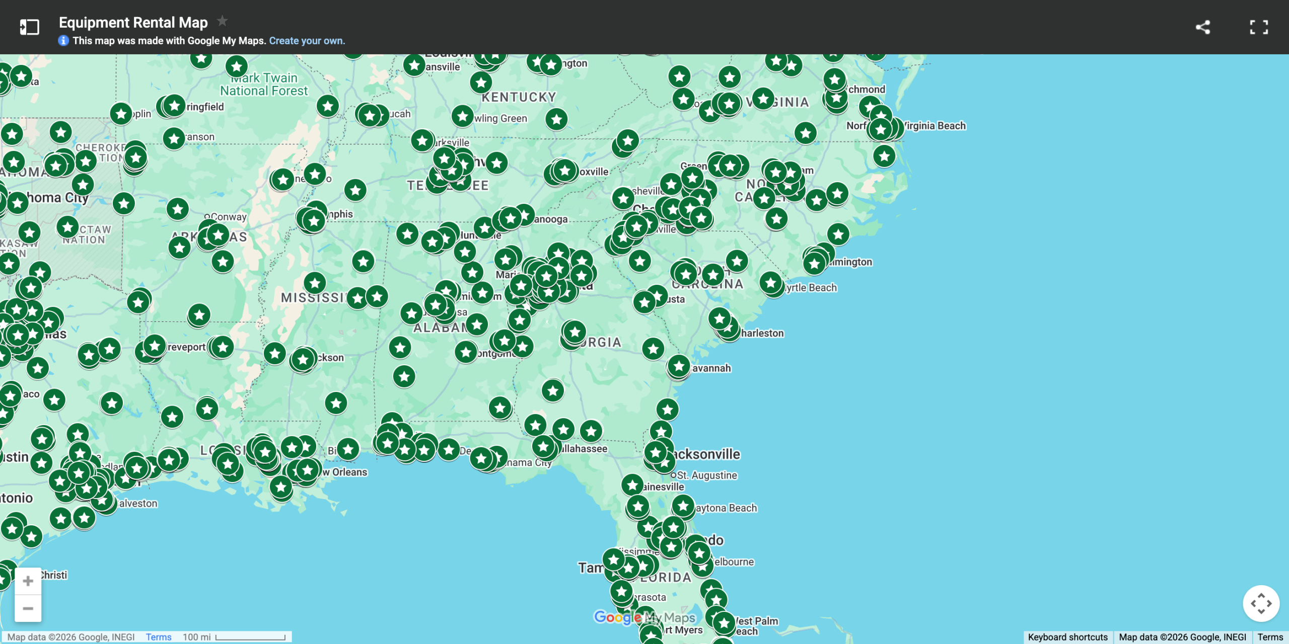 Evident network coverage around Huntersville, North Carolina — ASCENDUM Machinery's market