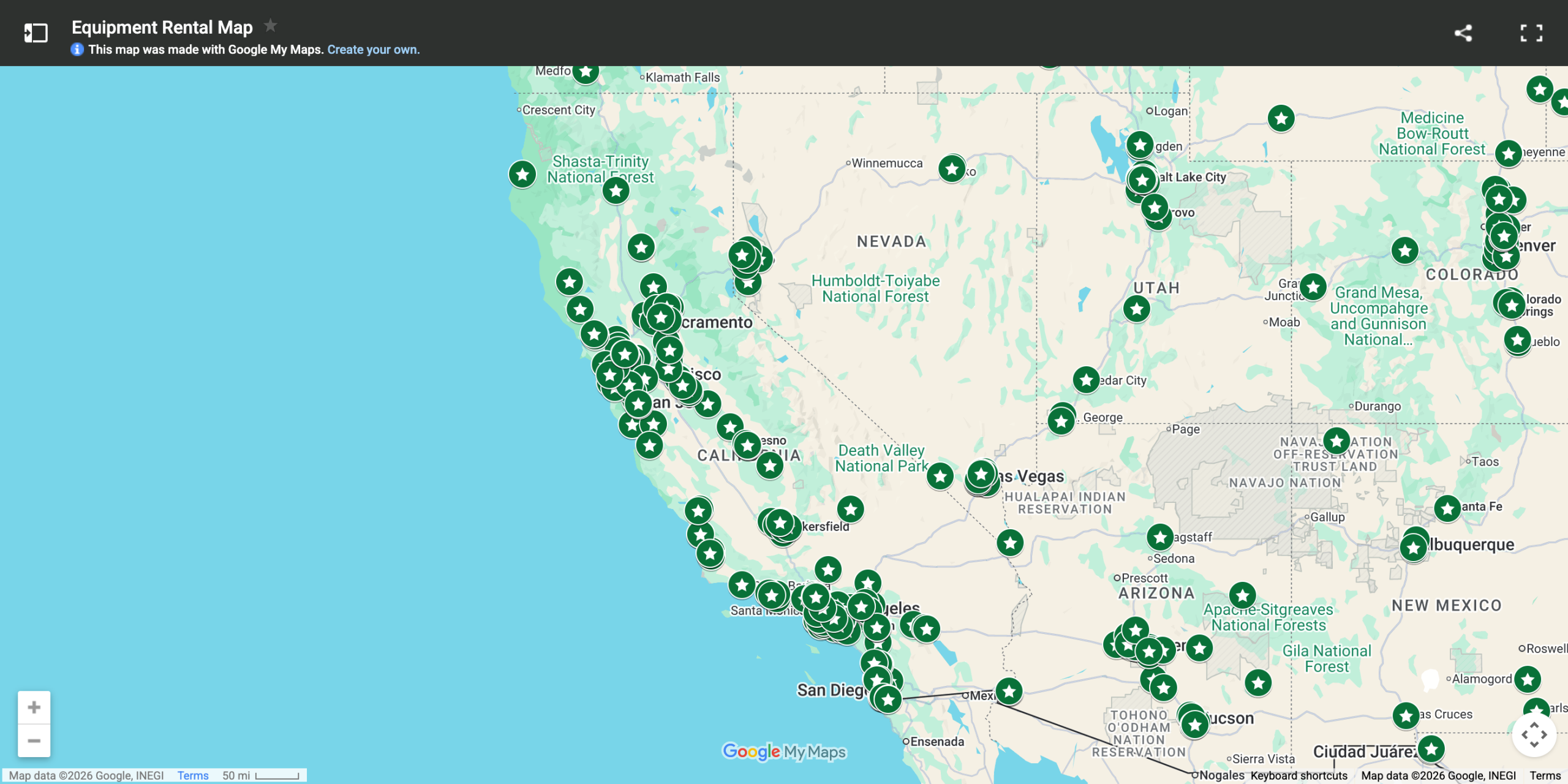 Evident network coverage around San Diego, California — Clairemont's market
